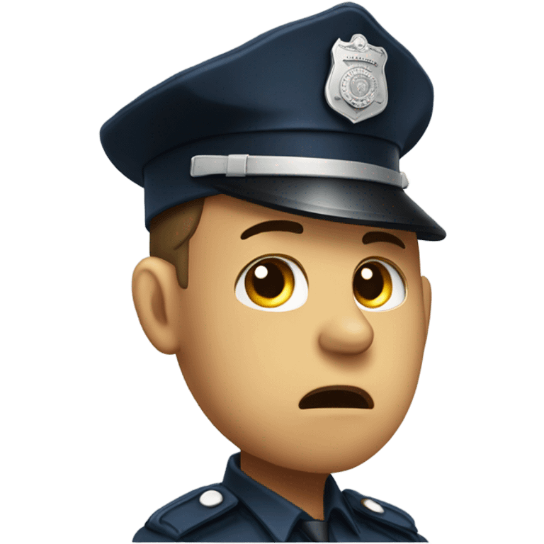 Crying cop emoji