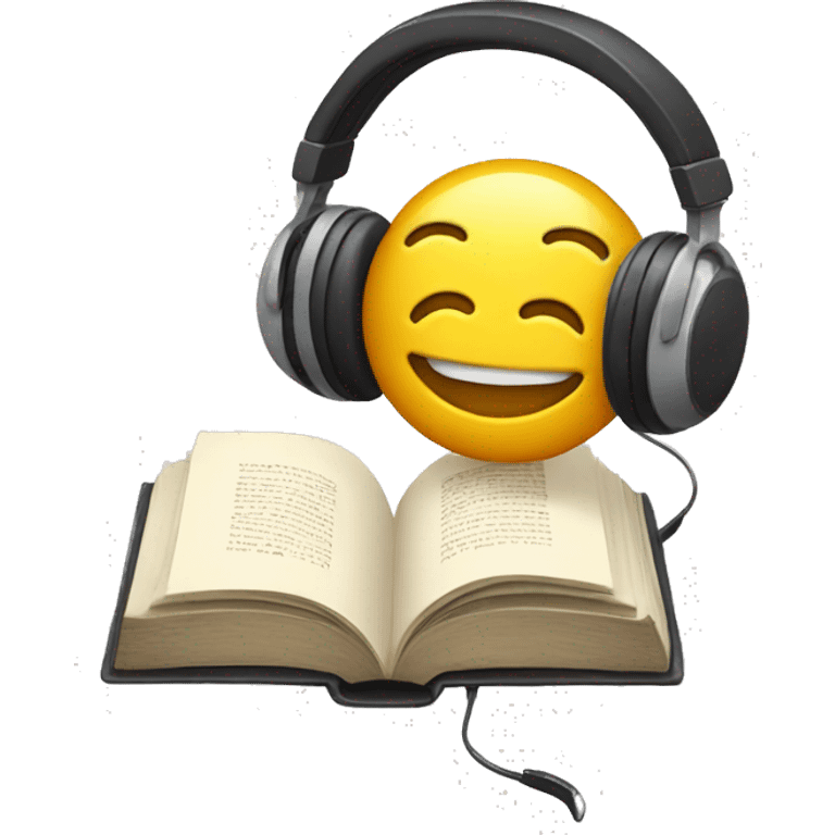 book and headphones emoji