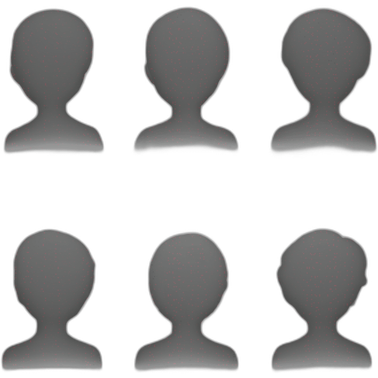 person silhouette without color and from face emoji