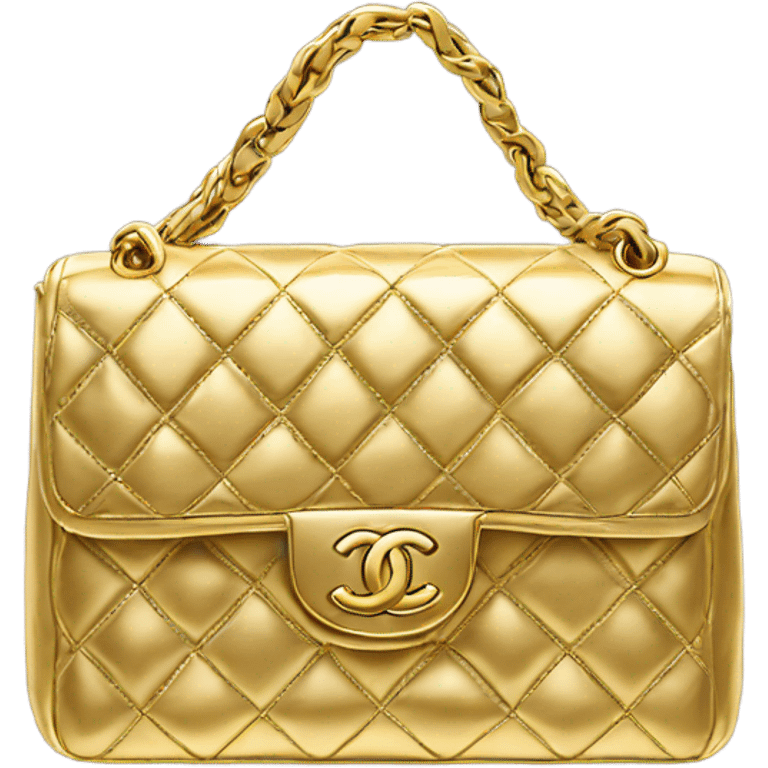 Chanel bag - gold emoji