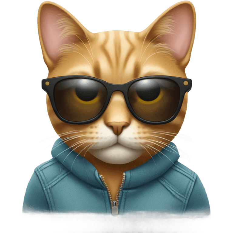 Cat with sunglasses emoji