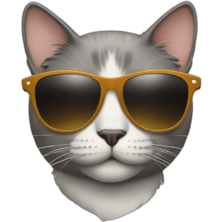 Cat with sunglasses emoji