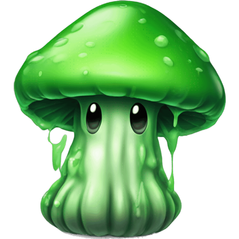 toxic green gooey slimey mushroom  emoji