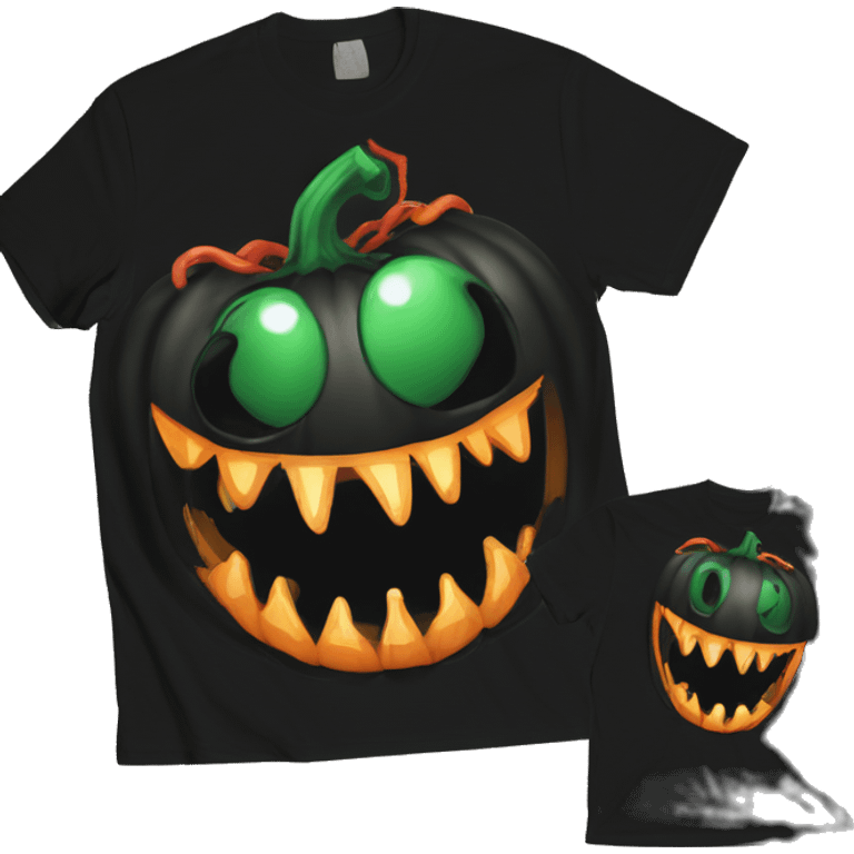 black pumpkin venom tentacles christms tee emoji