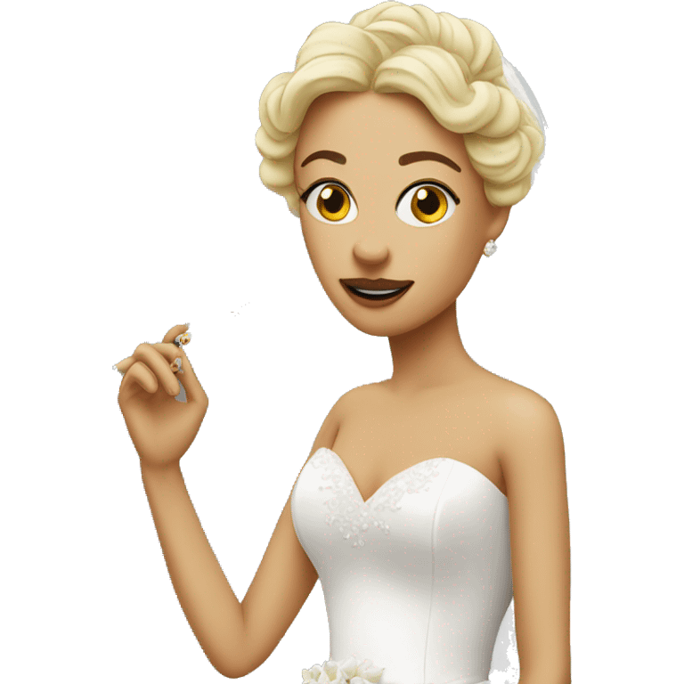 Bride who is smoking emoji