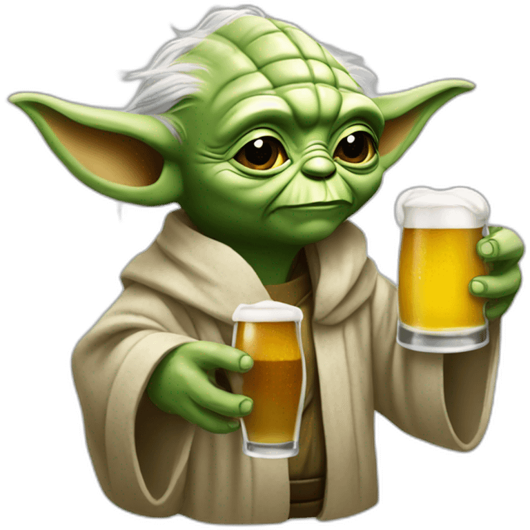 yoda tomando cerveza emoji