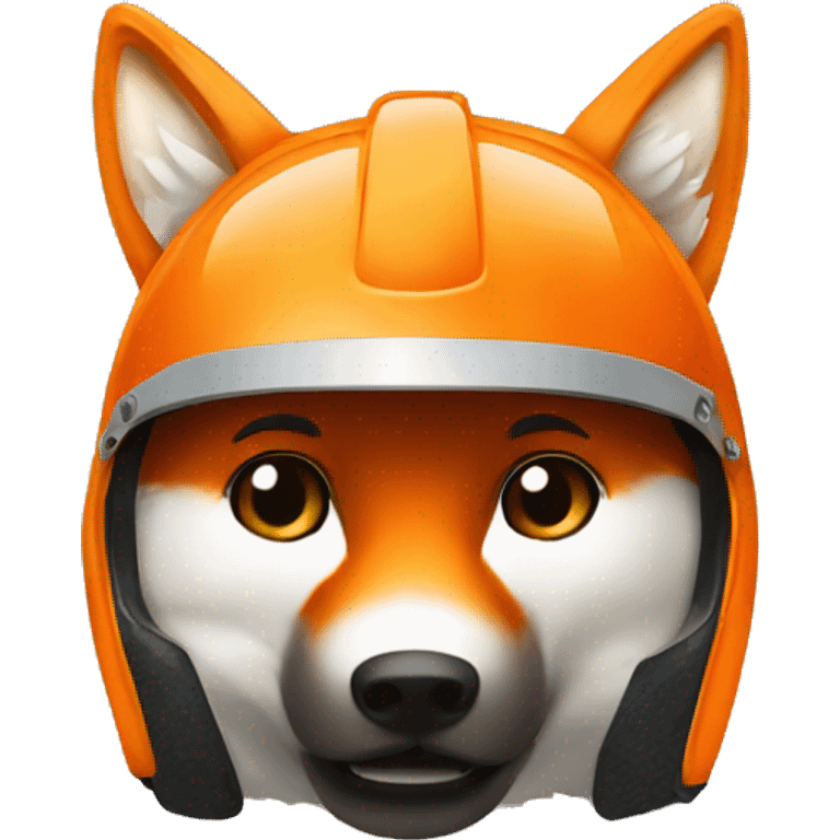 safety helmet fox emoji