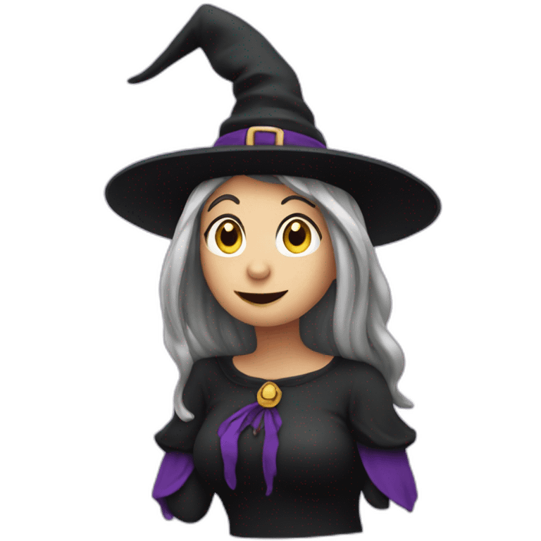 Witch gossiping emoji