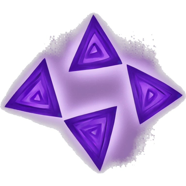 3 purple triangles inside each other in a spiral movement emoji