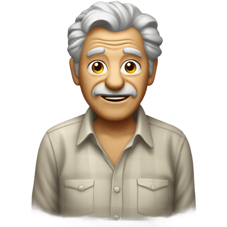 A drunk old man emoji