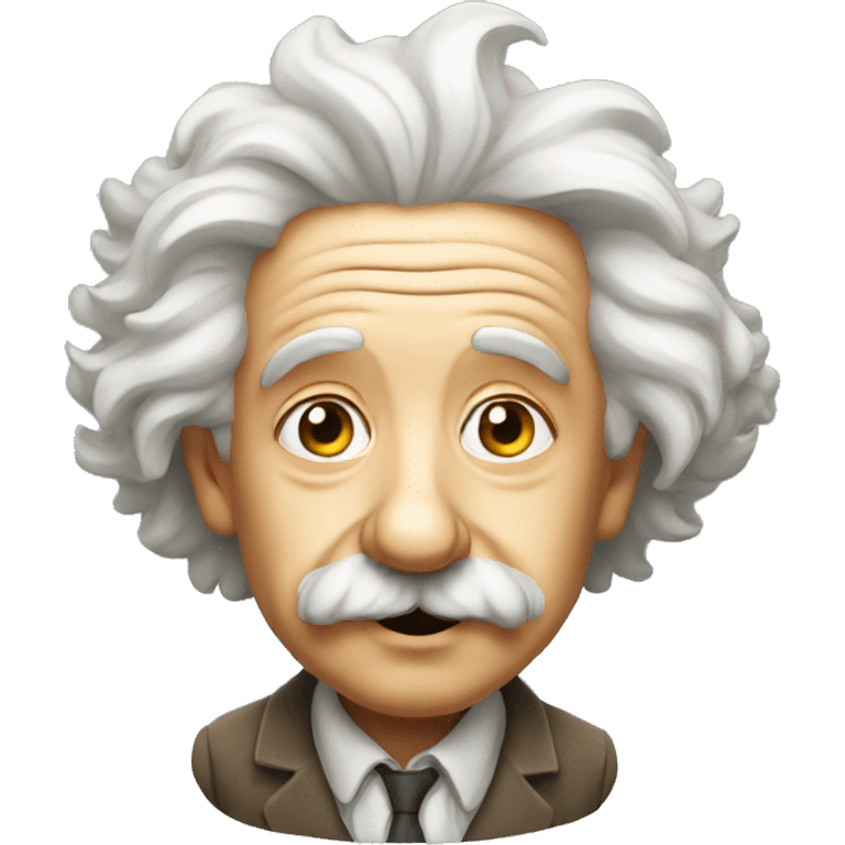 albert einstein happy thinking emoji