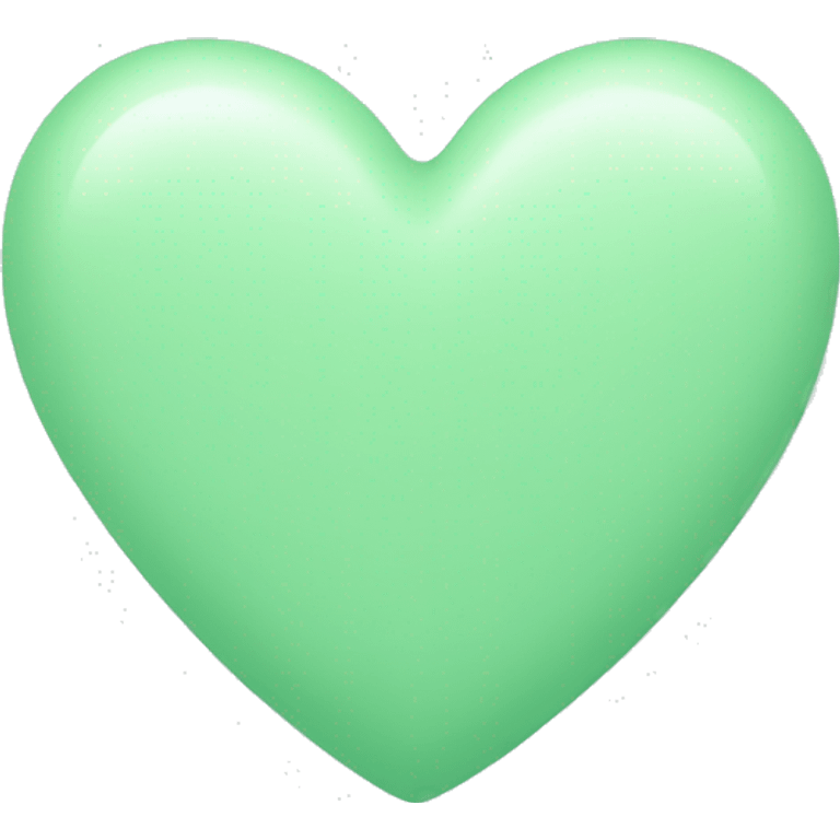 Pastel green heart  emoji