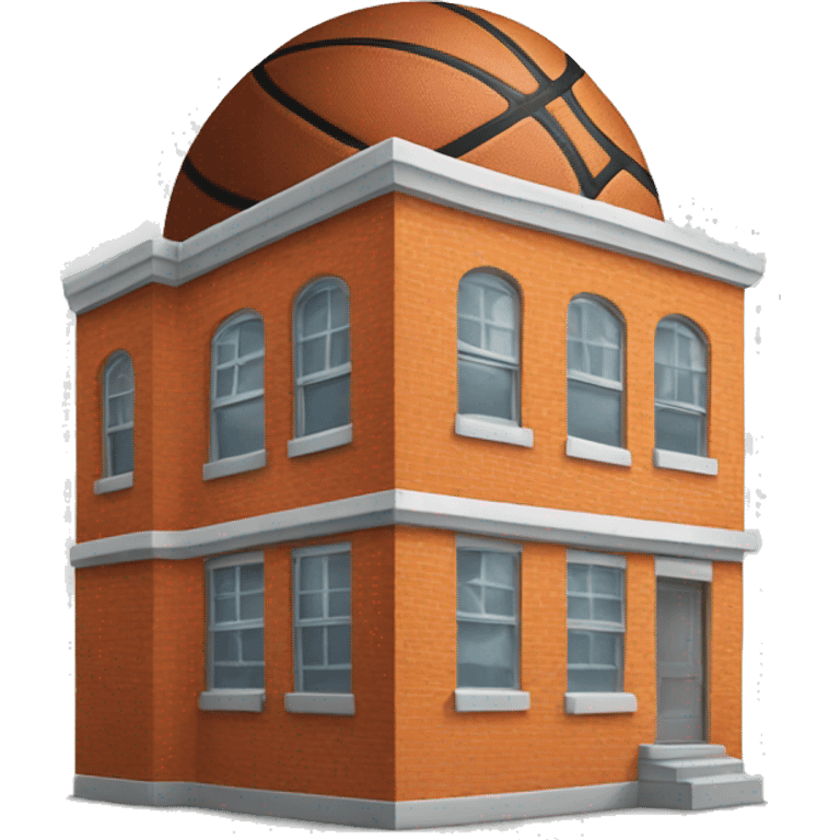 building with basketball on top emoji