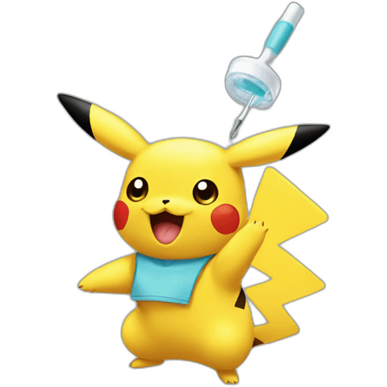 pikachu at the dentist emoji