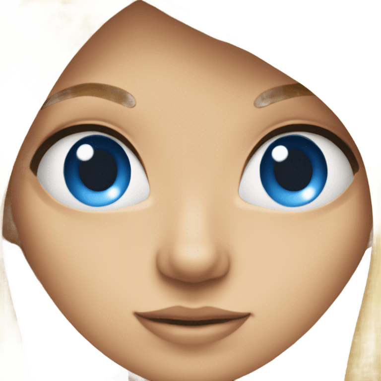 A blonde blue eyed half dutch half Brazilian girl emoji