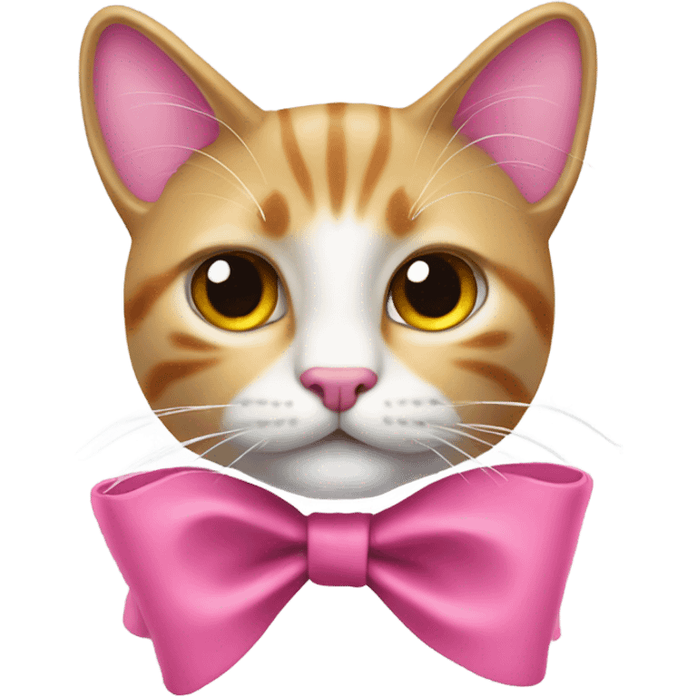 Katze mit pinker Schleife emoji