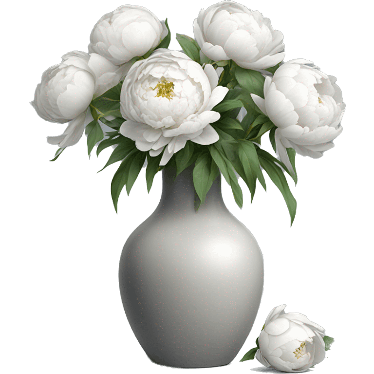 Realistic-light-grey-modern-vase-with-white-peonies emoji