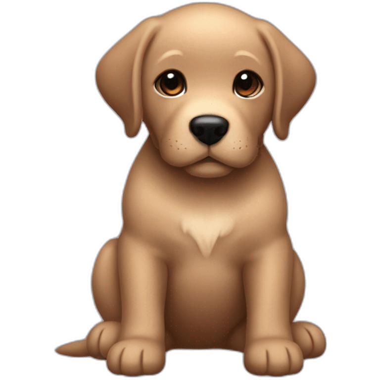 Un doudou bébé labrador noir emoji