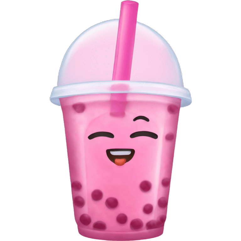 pink bubble tea emoji