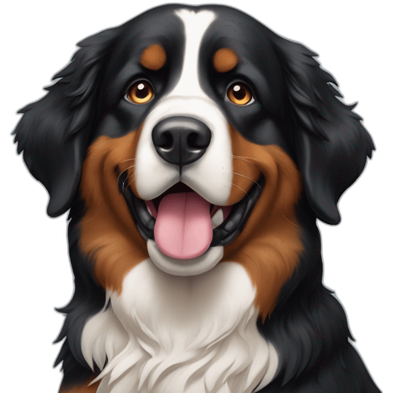 Bernese Mountain Dog head tilt emoji