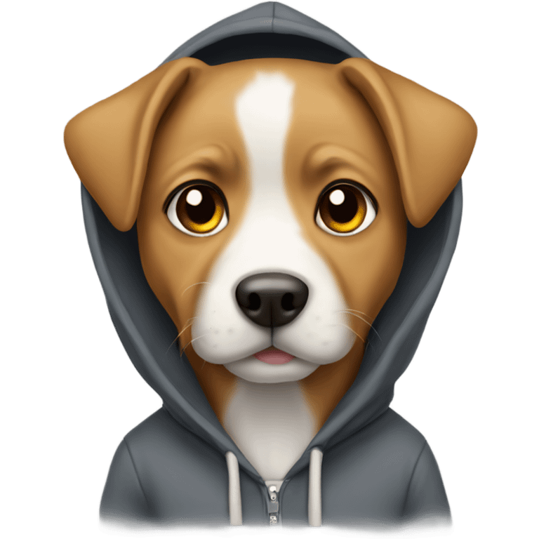 Dog with a hoodies emoji