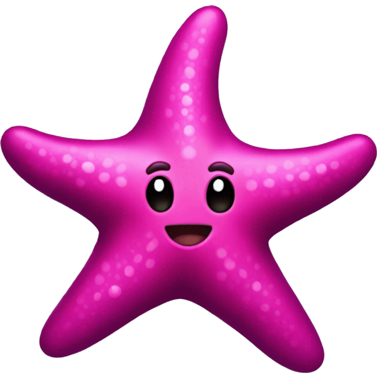 Dark hot pink starfish emoji