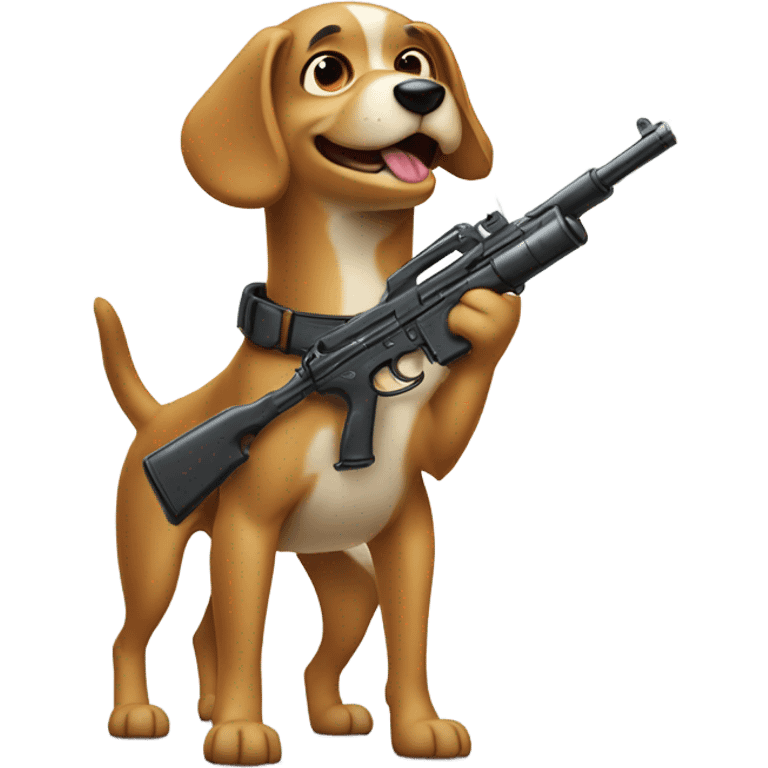 dog with gun emoji