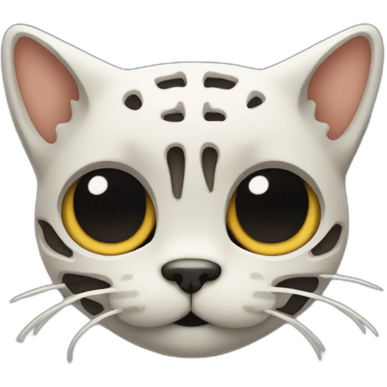 Cute Cat skeleton emoji