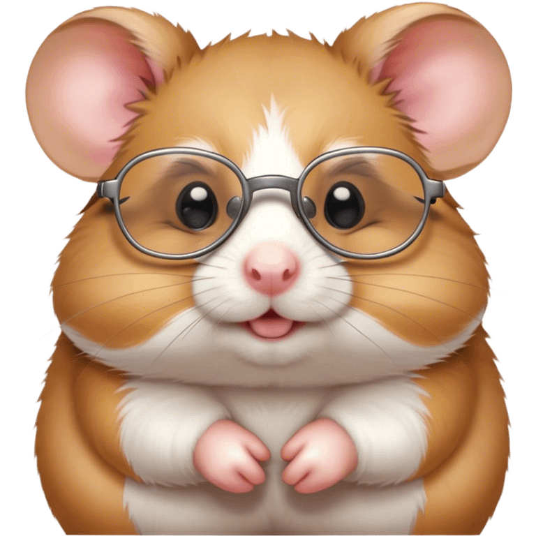 Hamster with glasses  emoji