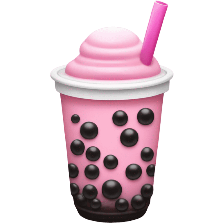 Pink boba emoji