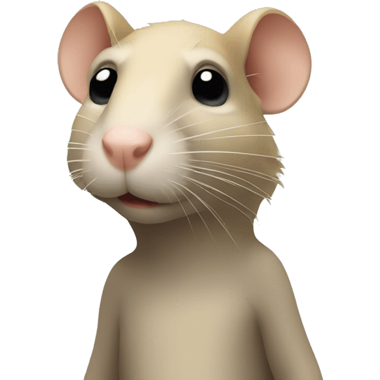 Rat standing with shoulder length blond hair emoji