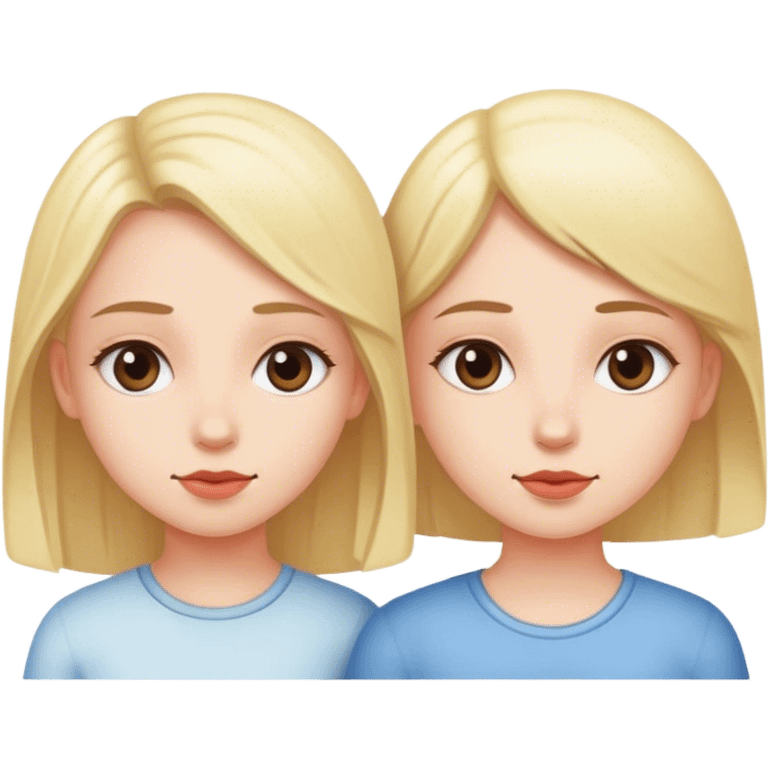 A Girl with her sister. emoji