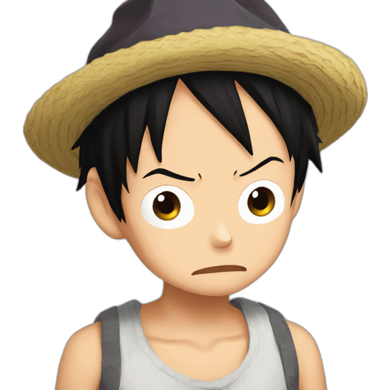 Luffy sad emoji