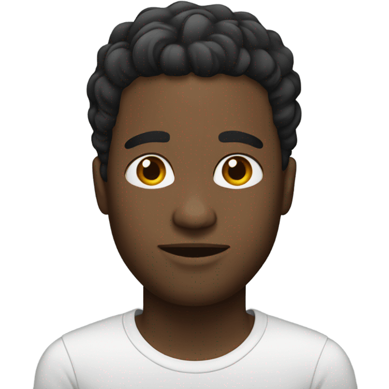 Black guy with low taper fade emoji