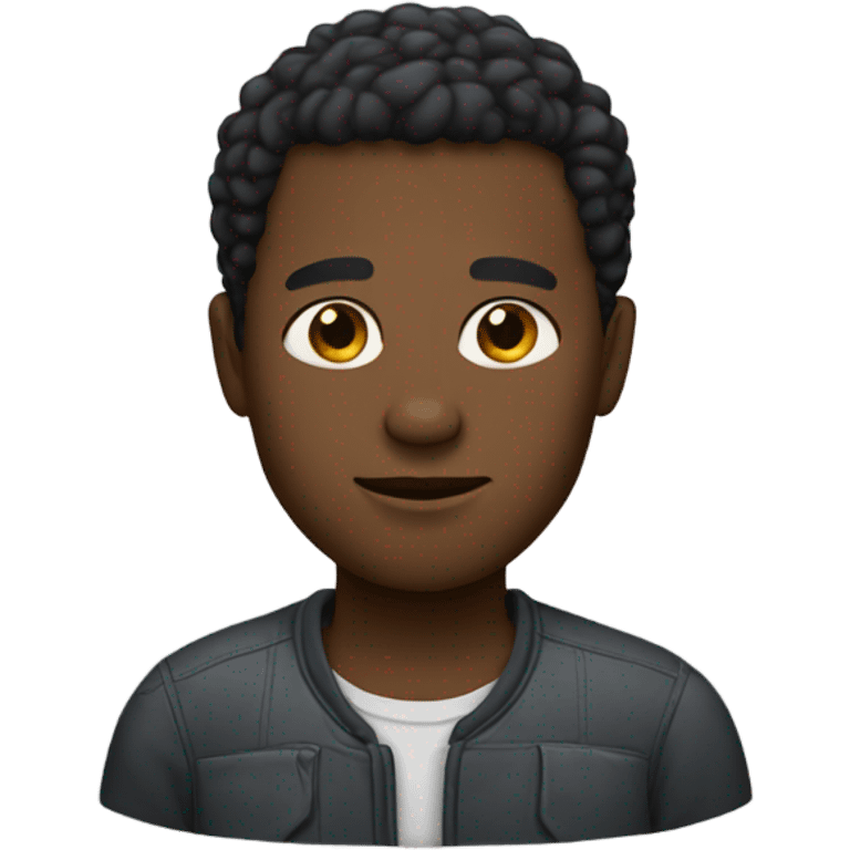 really short black guy short hair emoji