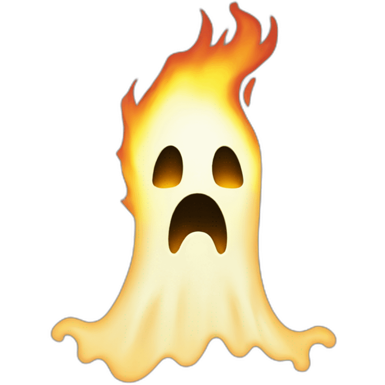 Snapchat ghost on fire emoji