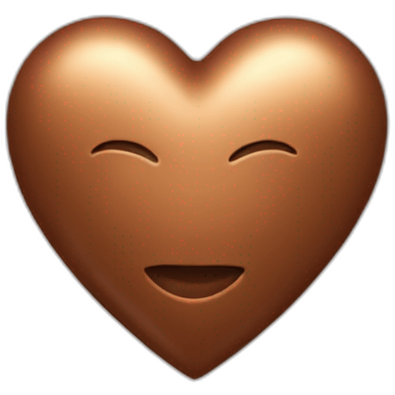 bronze heart emoji