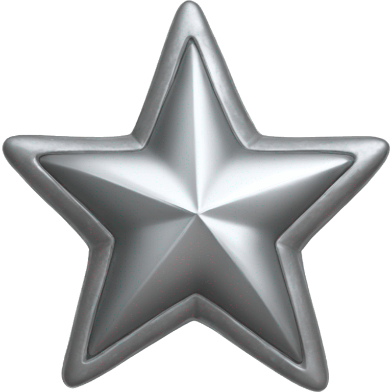 3D silver star  emoji