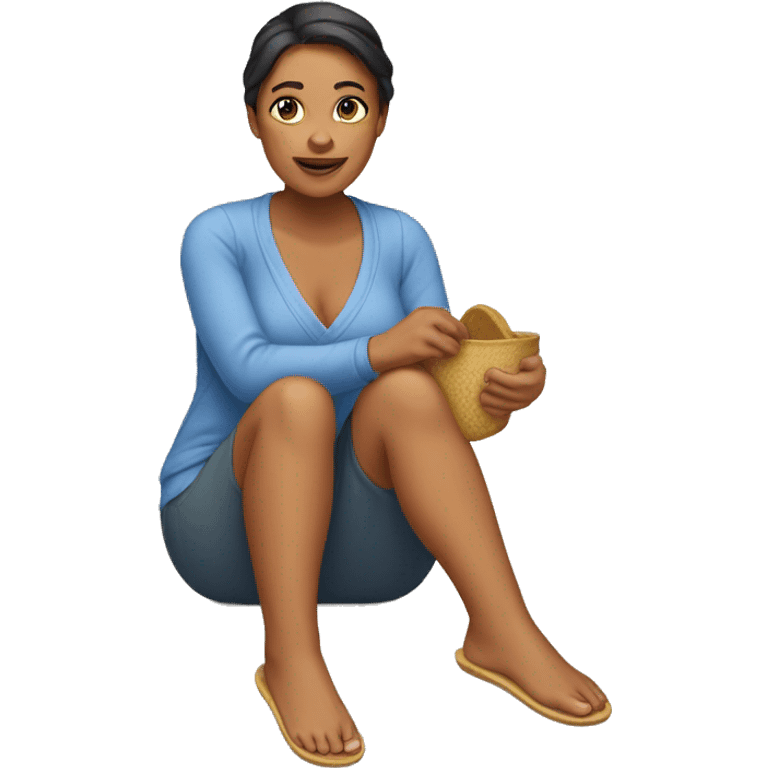 Mother with slipper in her hand emoji