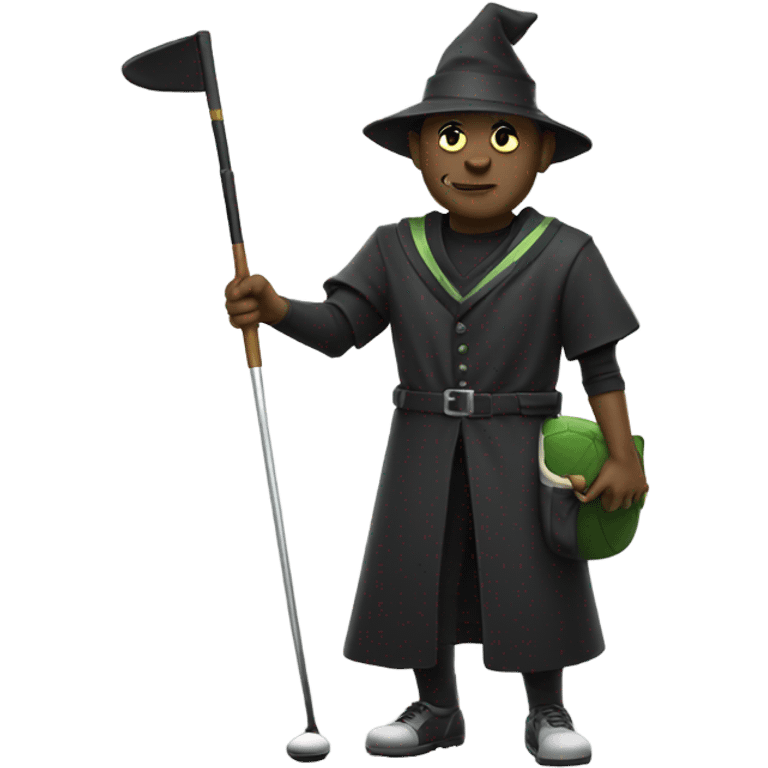 Warlock playing golf emoji