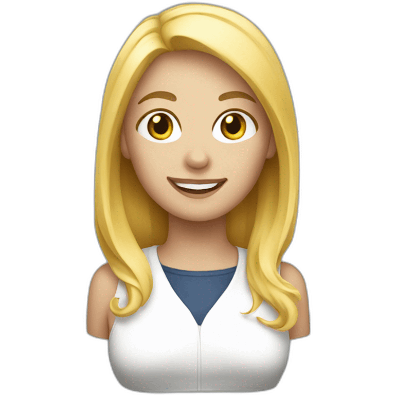 Blond hair Delivery girl  emoji