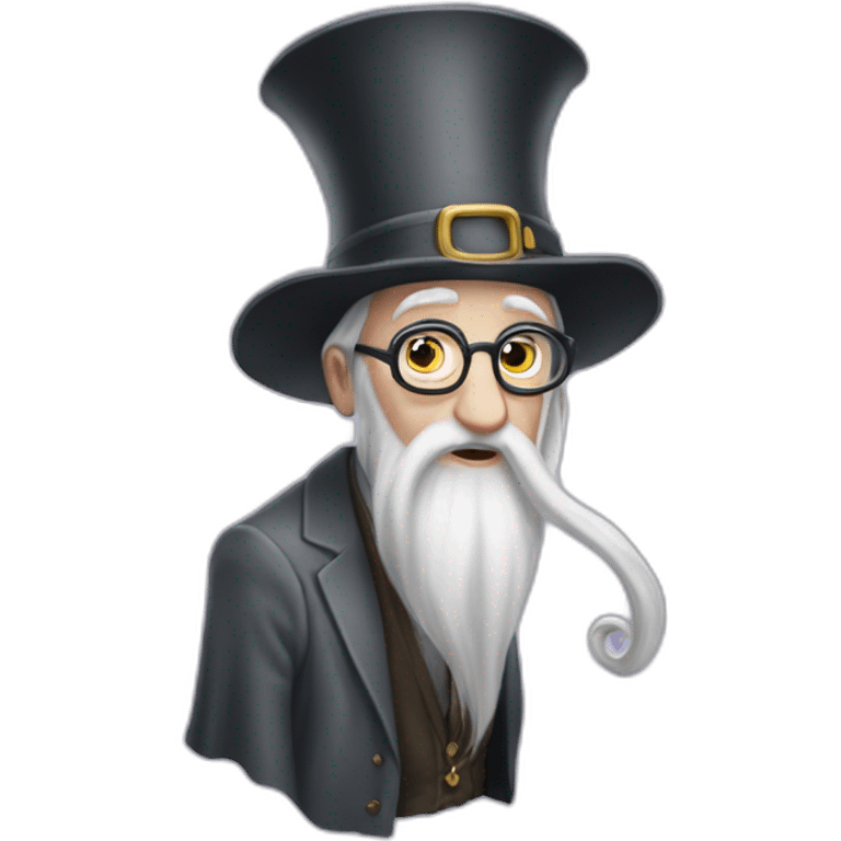 Dumbledore sur un éléphant emoji