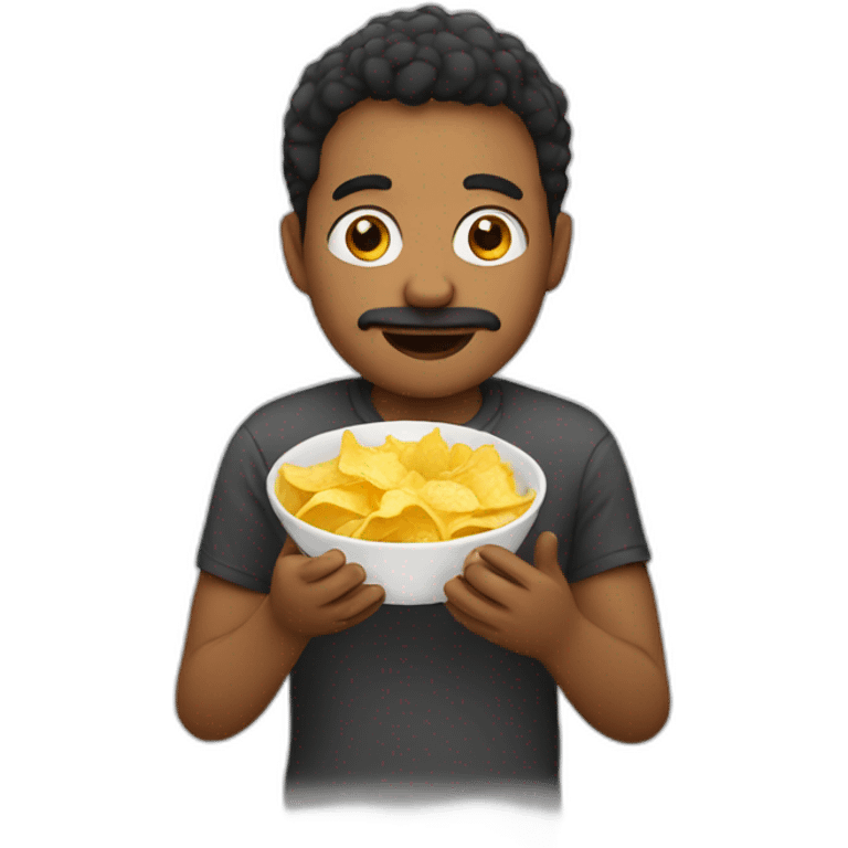 person eating salsa and chips emoji