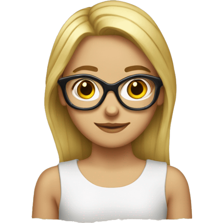 Jeune fille Lunette emoji