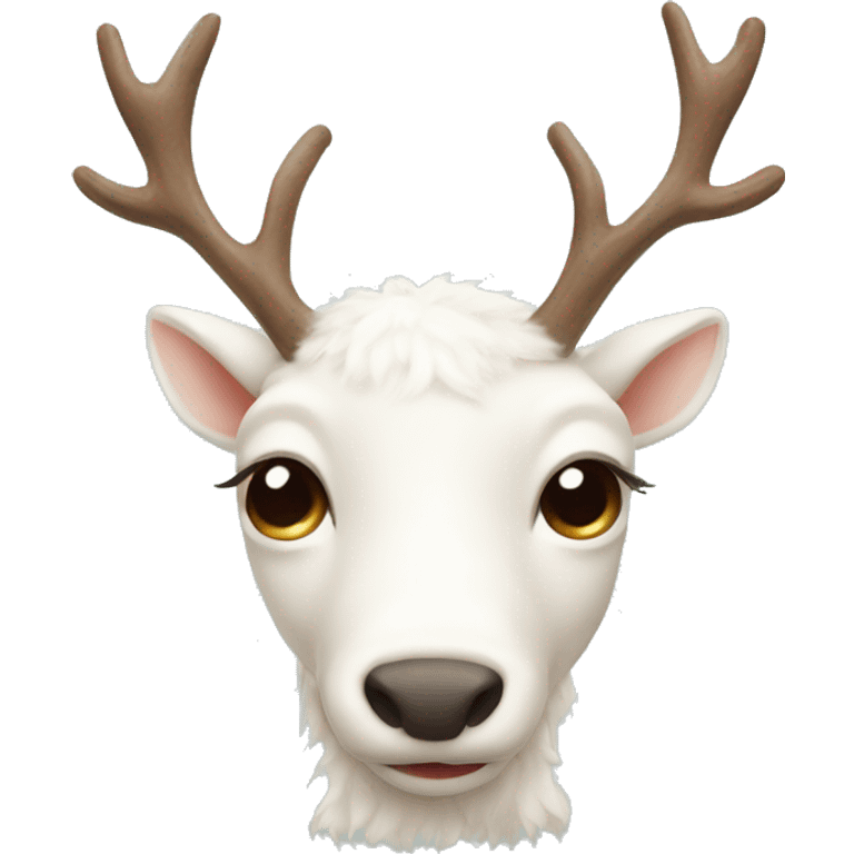 Cute albino reindeer  emoji