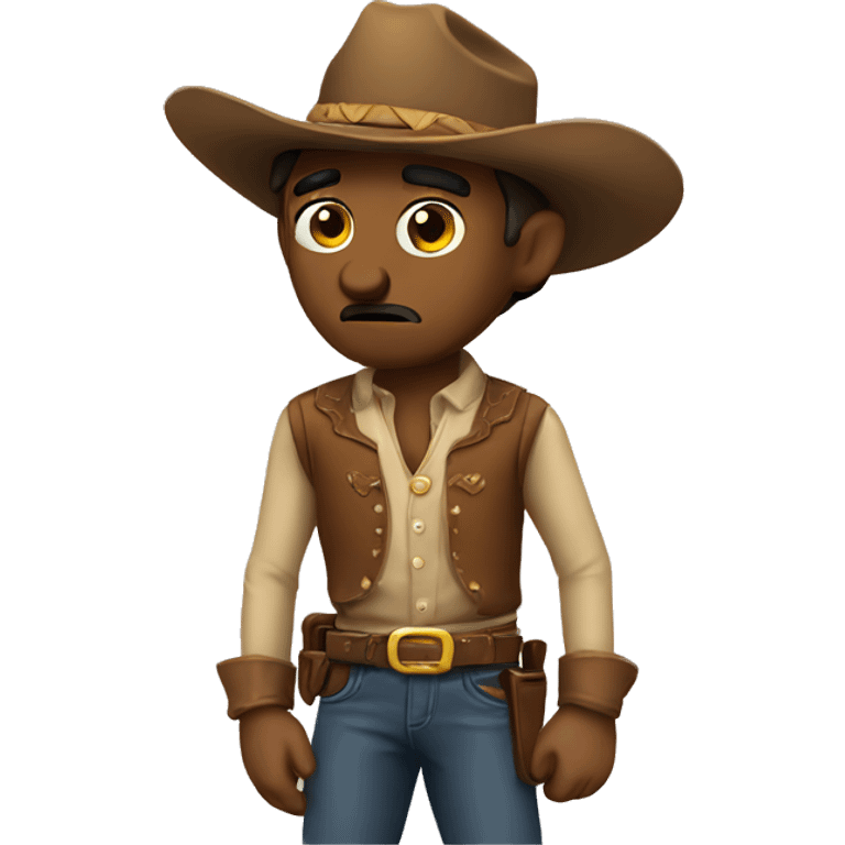 Sad cowboy emoji