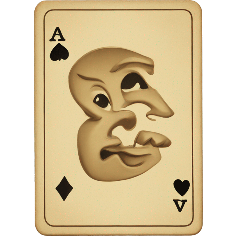 Beige vintage deck of cards emoji