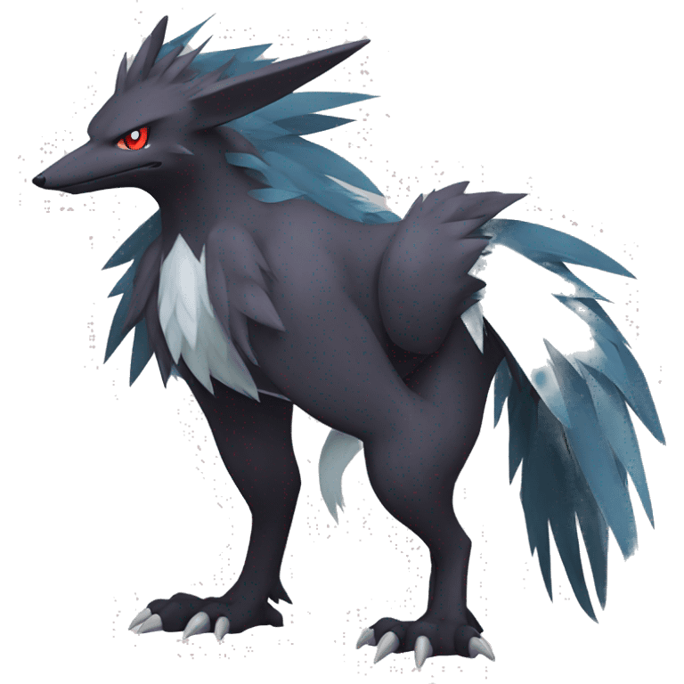 Nargacuga-Silvally-Zoroark-Zorua full body emoji