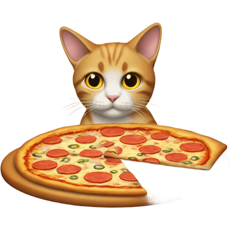 Cat with a pizza  emoji