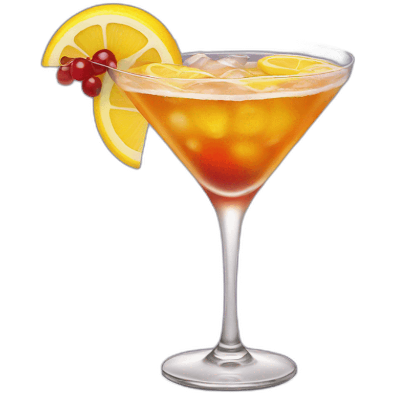 Smiling cocktail emoji